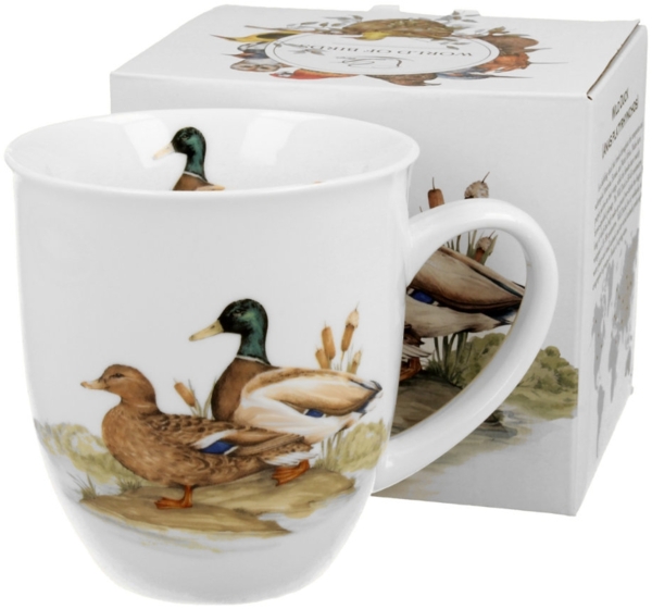 DUO World of Birds Becher 400 ml WILD DUCK (Wildente) New Bone China Porzellan