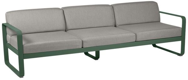 Bellevie 3-Sitzer Lounge-Sofa 02 Zederngrün B8 Taupegrau