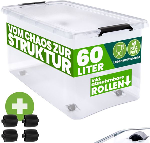 Aufbewahrungsbox 60 Liter - 58x39x35cm