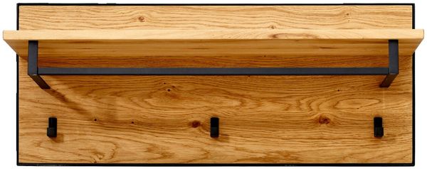 Linea Natura 'KELIO MAX' Wandgarderobe kurz, Wildeiche massiv wildeiche, 85 x 30 x 28 cm, Oberfläche geölt