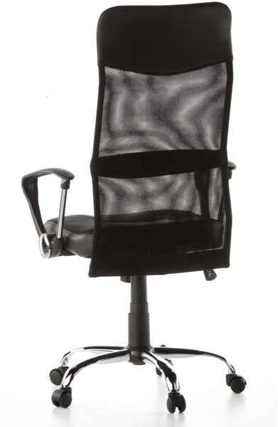 hjh OFFICE Home Office Chefsessel STRYKA Kunstleder/Netzstoff Schwarz Bild 7