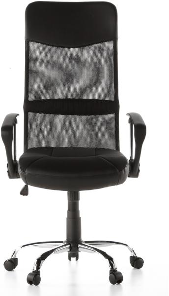 hjh OFFICE Home Office Chefsessel STRYKA Kunstleder/Netzstoff Schwarz Bild 1