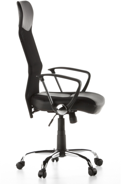 hjh OFFICE Home Office Chefsessel STRYKA Kunstleder/Netzstoff Schwarz Bild 4