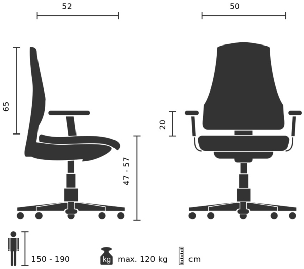 hjh OFFICE Home Office Chefsessel STRYKA Kunstleder/Netzstoff Schwarz Bild 9