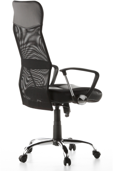 hjh OFFICE Home Office Chefsessel STRYKA Kunstleder/Netzstoff Schwarz Bild 5