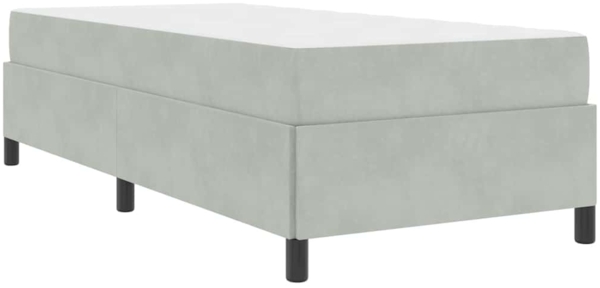 vidaXL Bettrahmen mit Matratze Hellgrau 80 x 200 cm Stoff 3399024