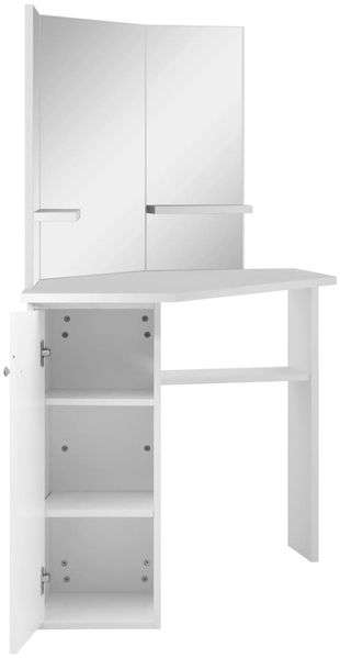 vidaXL Eck-Schminktisch Weiß 288451 Bild 5