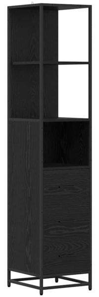 vidaXL Badezimmermöbel-Set Schwarz Eichen-Optik 35 x 37,5 x 166 cm 883600