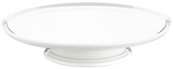 Tortenplatte auf Fuß 6 cm hoch / PILLIVUYT / Porzellan / Kuchenteller /