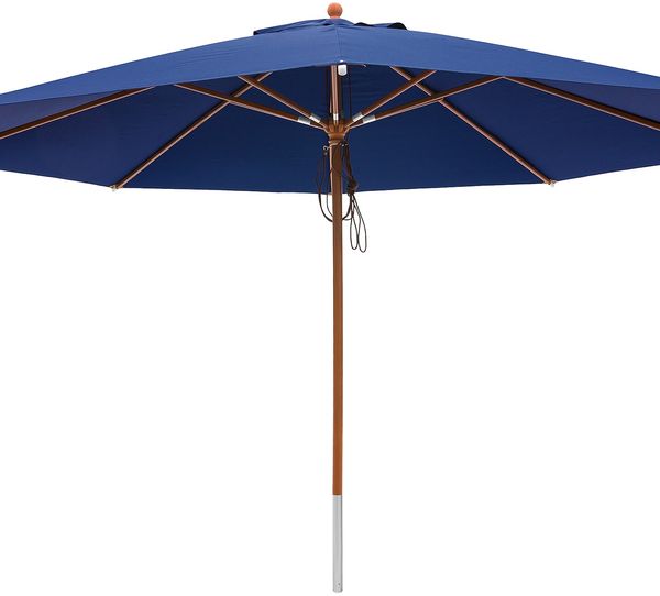 Navy Blau - anndora Sonnenschirm Marktschirm Gastronomie 4m rund Navy Blau Winddach UV-Schutz