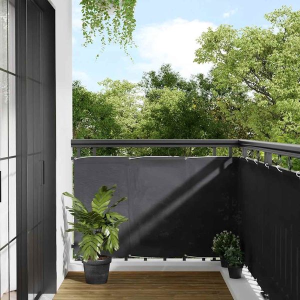 vidaXL Balkon-Sichtschutz Anthrazit 90x800 cm 100 % Polyester-Oxford 4000054
