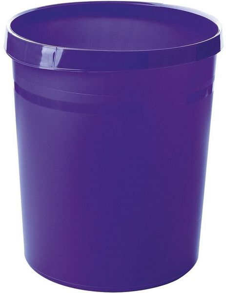 Han 'Grip' Papierkorb Grip, mit umlaufendem Griffrand und 2 Griffmulden, 18 Liter, Lila