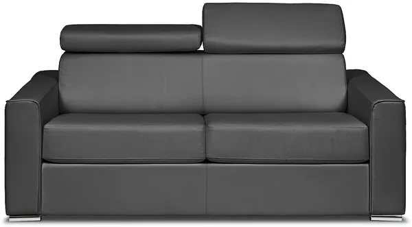 Vente-unique - VIZIR Sofa Leder Grau - B 223 cm94 cm x H 110 cm95 cm x L 196 cm