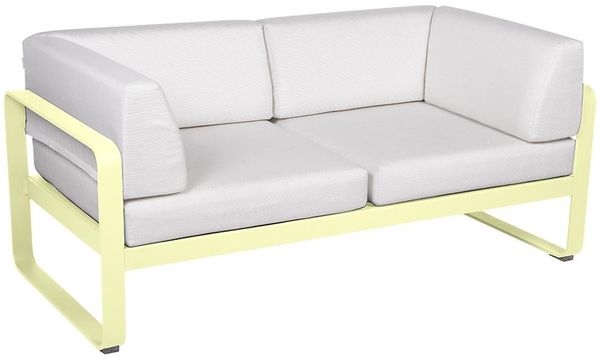Bellevie 2-Sitzer Club Sofa A6 Zitronensorbet 81 Grauweiß