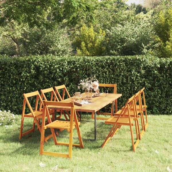 vidaXL Klappbare Gartenstühle 8 Stk. Massivholz Akazie 3104965