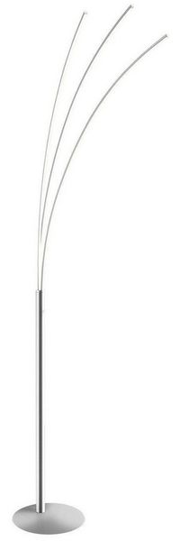 casa NOVA LED Stehlampe TRISTAR, 3-flammig, Nickelfarben, Weiß, Metall, Dimmfunktion, Memoryfunktion, LED fest integriert, Extra-Warmweiß, Lampenschirme aus Kunststoff, B 65,5 x H 188 x T 34 cm