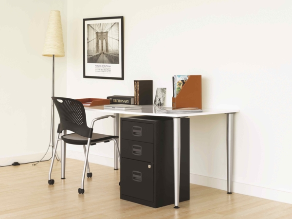 Beistellschrank PFA, 4 Universalschubladen, Farbe silber Bild 5