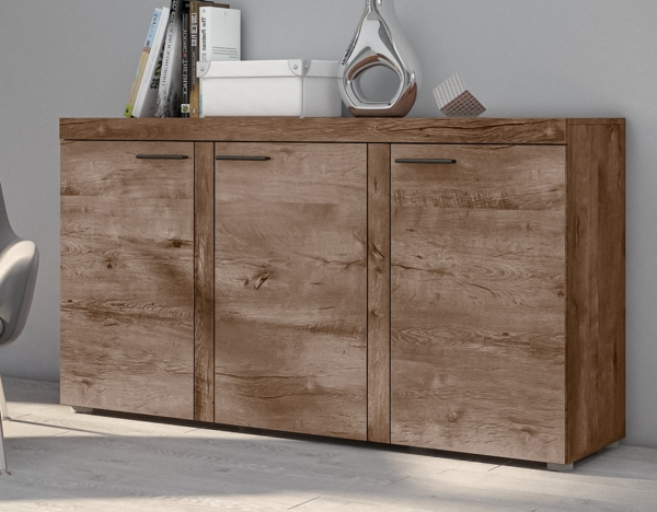AX LIVING Sideboard Wohnzimmer Spacoro 3D – Modern in Eiche Lefkas Bild 1
