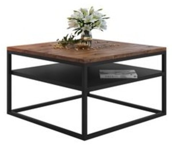 Lookway Couchtisch NOVA LOFT mit Ablage auf schwarzem Gestell (1x Tisch), Breite: 68,5 Bild 5