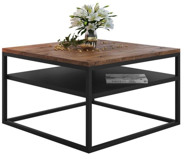 Lookway Couchtisch NOVA LOFT mit Ablage auf schwarzem Gestell (1x Tisch), Breite: 68,5 Bild 4