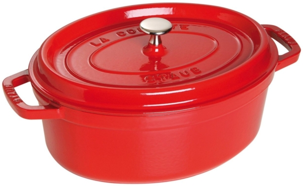 Staub La Cocotte 29cm oval, Kirsch-rot, Gusseisen