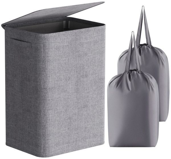 Lifewit Wäschebox Pfandflaschen Sammelbehälter mit Deckel,Pfandflaschen Aufbewahrung