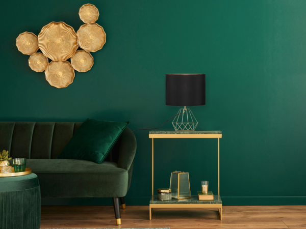 meineWunschleuchte 'Laurea' Tischleuchte mit Gitterkorpus und Stoffschirm, Ø24x38cm, E27 Bild 7