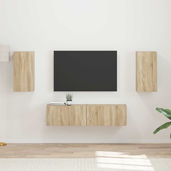 vidaXL TV-Schrankset 4 pcs Sonoma-Eiche Holzwerkstoff 3409152