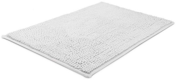 Beautissu Badematte Badezimmerteppich BeauMare WR rutschfest 120x70 cm Weiß