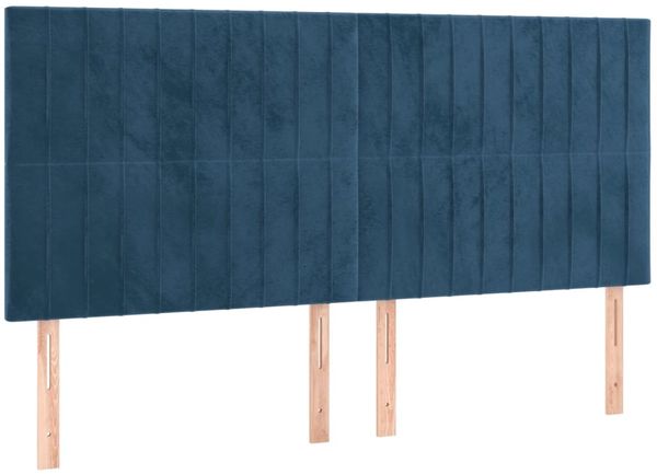 vidaXL Boxspringbett mit Matratze Dunkelblau 180x200 cm Samt 3137981 Bild 4