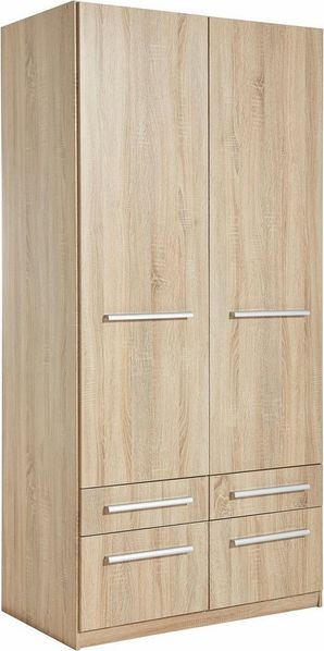priess Kleiderschrank Schrank Garderobe Wäscheschrank Barcelona in 5 Breiten viel Stauraum, geräumige Schubkästen, mit Spiegel, MADE IN GERMANY