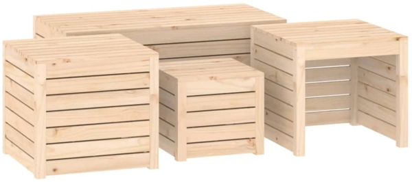 vidaXL 4-tlg. Gartenbox-Set Massivholz Kiefer 3154666