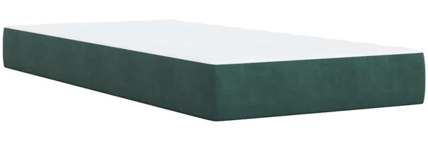 vidaXL Boxspringbett mit Matratze Dunkelgrün 90x190 cm Samt 3294529 Bild 10