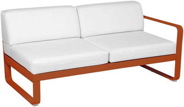 Bellevie Lounge 2-Sitzer Modul E2 Kandierte Orange 81 Grauweiß Rechts