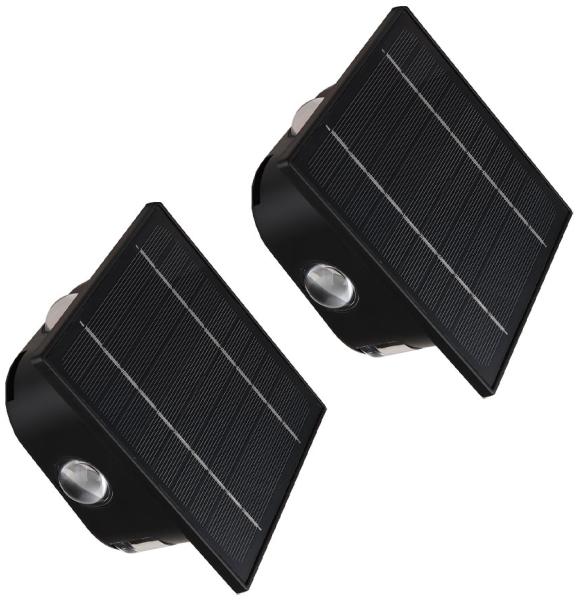 2er Set LED Wandlampe Solarleuchte, Akku, IP54, H 13,1 cm