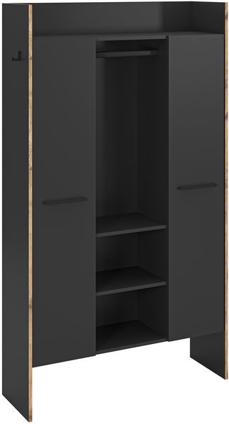 Garderobenschrank >Bueno< in Basalt - 105x189x37cm (BxHxT)