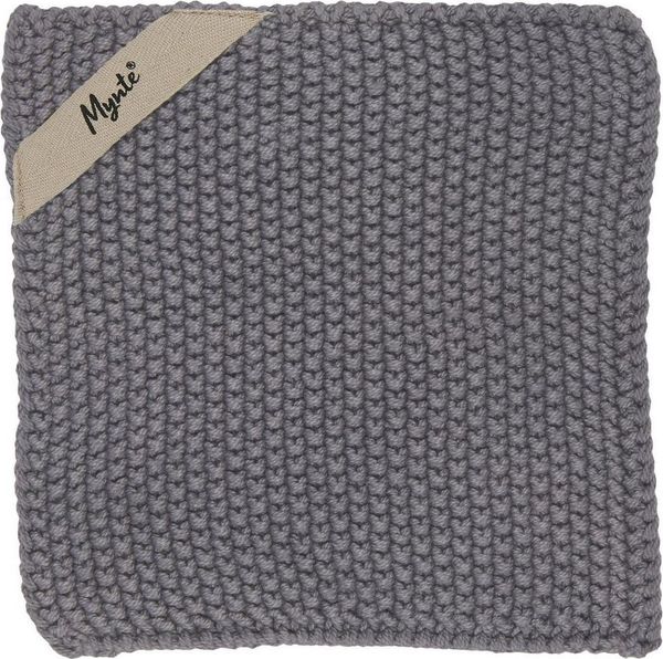 Ib Laursen Geschirrtuch IB Laursen Topflappen Mynte dunkel-grau 22cm 6350-16, (1-tlg)