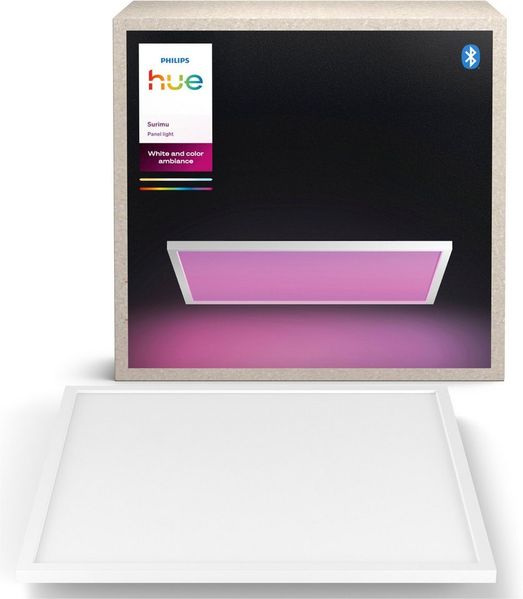 Philips Hue LED Panel White & Color Ambiance Surimu, 120x30 cm, Abschaltautomatik, Bluetooth, CCT - über Fernbedienung, Dimmfunktion, Einschlafhilfe, Farbsteuerung, Farbwechsel, Memory, nach Trennung vom Netz, Nachtlichtfunktion, RGB, Smart Home, Timerf...