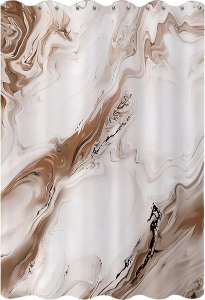 Agger Duschvorhang Modern – Abstrakt Marmor Aquarell Design, Wasserdicht & Waschbar Breite 180 cm (1-tlg), Badvorhang für Dusche & Badewanne