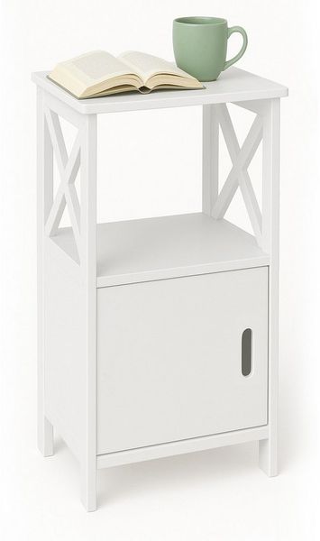 Youyijia Vorratsschrank Nightstand with White Bedside Cabinet Bedroom Living Room 60×30×30cm