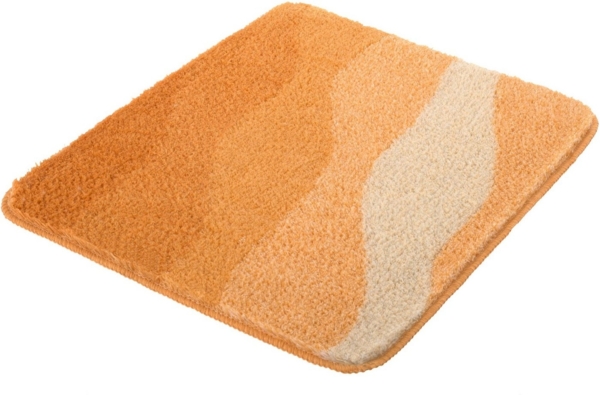 Kleine Wolke Badematte Malena, Höhe 20 mm, rutschhemmend beschichtet, fußbodenheizungsgeeignet, Polyacryl, rechteckig, Badteppich, modernes Wellen Design, Farbverlauf, waschbar