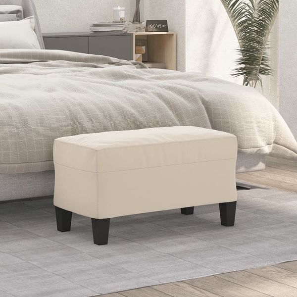 vidaXL Sitzbank Creme 70x35x41 cm Mikrofasergewebe 349449
