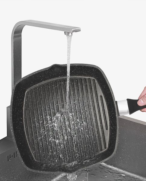 Grillpfanne Alu Guss Ø28cm Steakpfanne Fischpfanne Pfanne braten Induktion für alle Herdarten