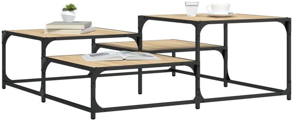 vidaXL Couchtisch Sonoma-Eiche 107x107x40 cm Holzwerkstoff 837753