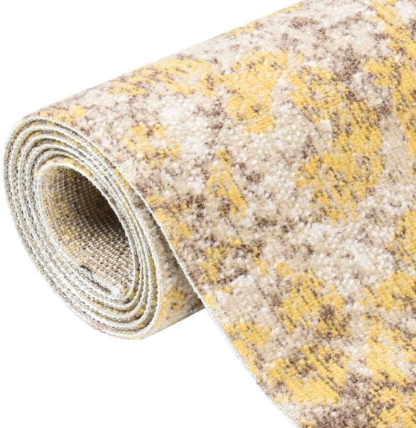 vidaXL Outdoor-Teppich Flachgewebe 80x150 cm Gelb 317042