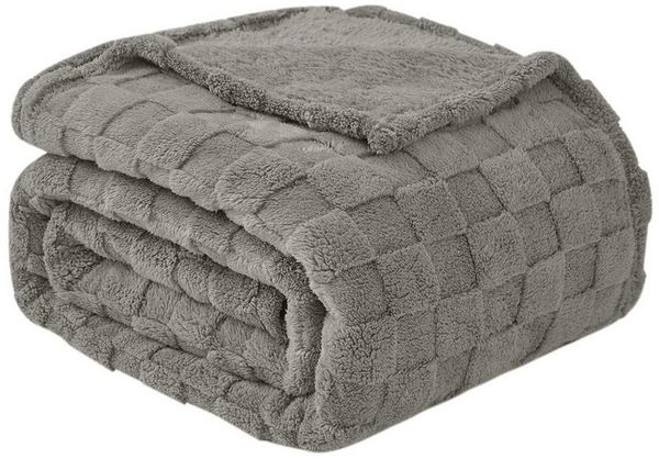 Good Nite Tagesdecke Gemütliche Fleecedecke - flauschig & kariert für alle Jahreszeiten, Flauschig, Weich, Bequem, Leicht