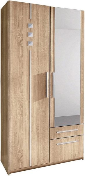 priess Kleiderschrank 1-bis 5-türig, mit silberfarbigen Applikationen
