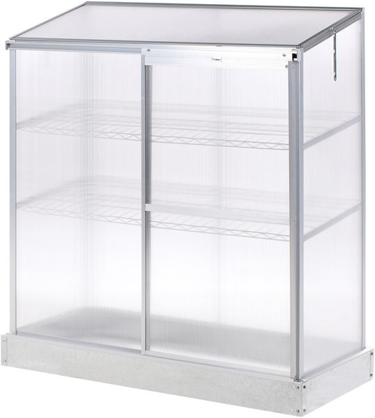 Balkongewächshaus LECCE Silber 59 cm