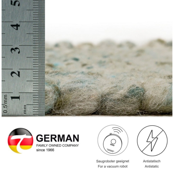 THEKO Wollteppich Alm Freude, rechteckig, Höhe: 12 mm, Handweb Teppich, reine Wolle, meliert, handgewebt, Wendeteppich Bild 2