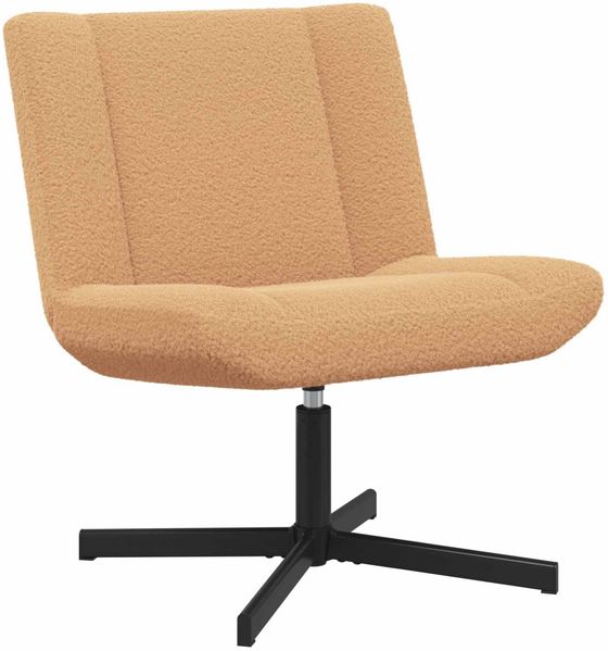 vidaXL Drehstuhl Beige 63 x 75 x 76 cm Schafsleder 42015916